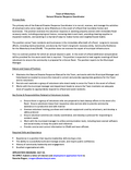 Natural Disaster Response Coordinator position description